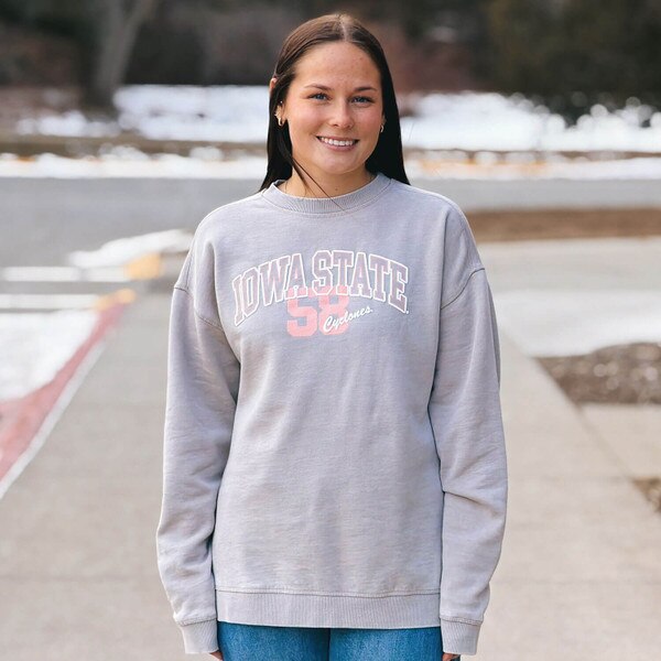 Chicka-D Women's Iowa State 58 Gray Crewneck